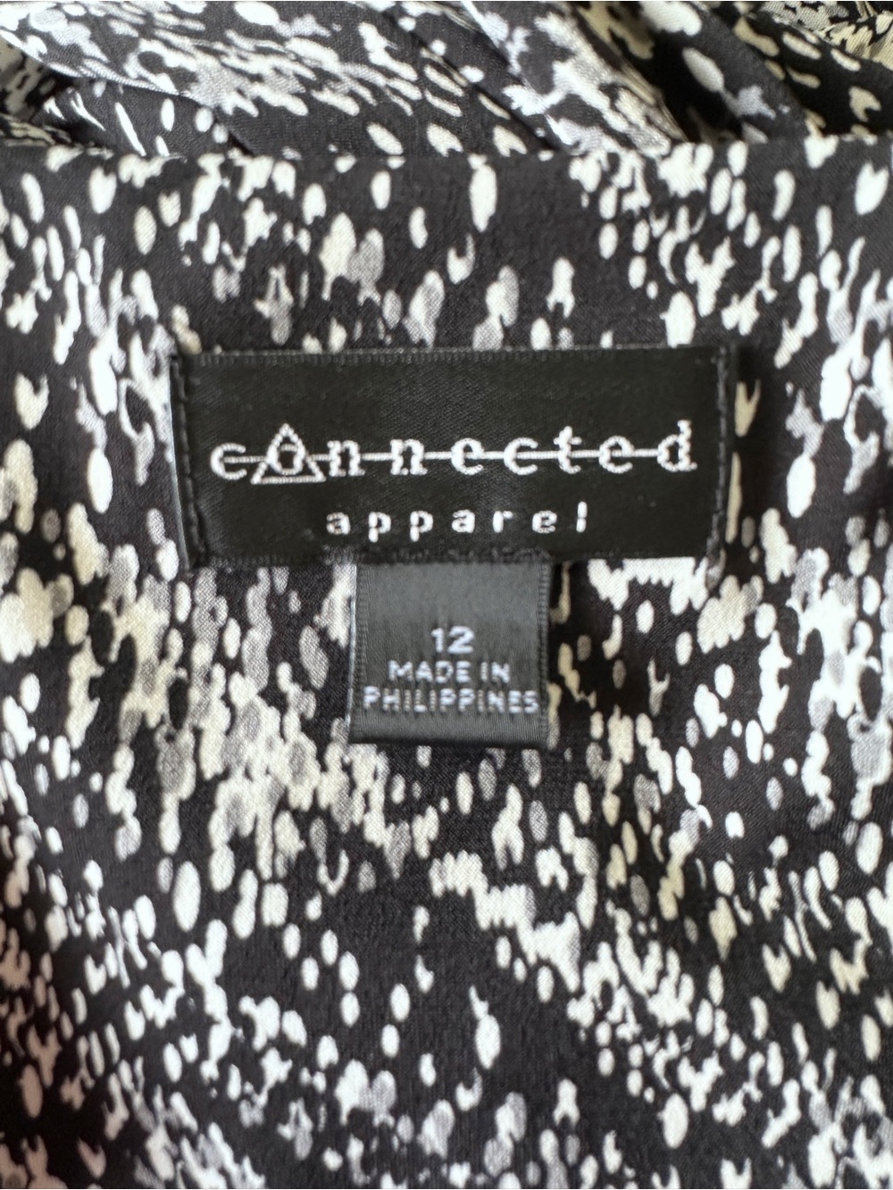 Connected Apparel Size 12 Black & White Sheath Dress - Picture 4 of 6